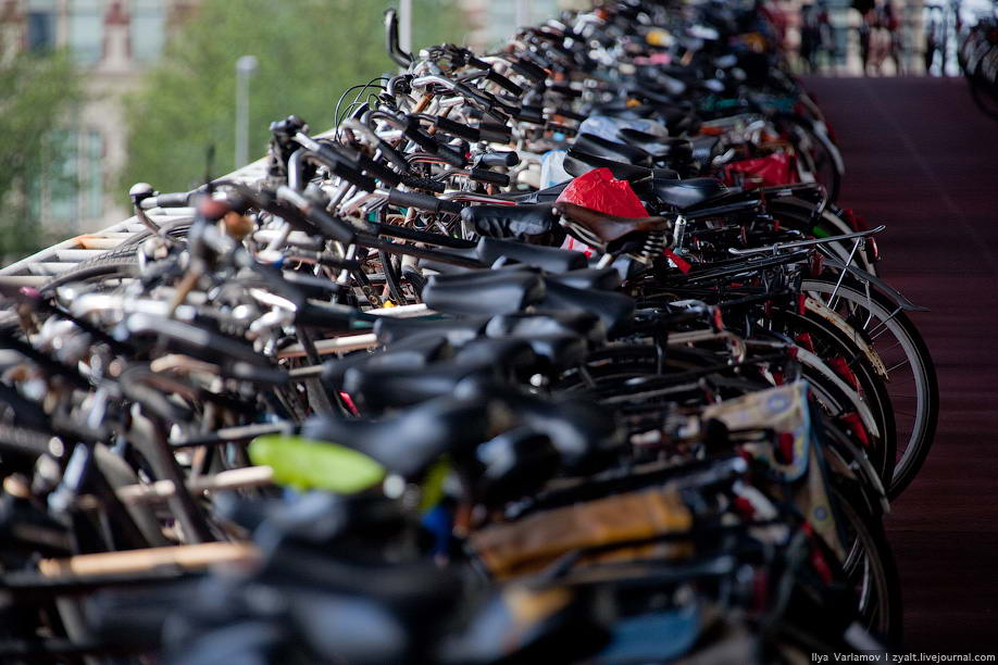 В этом городе велосипеды — обычное средство передвижения, куда более распространённое, чем автомобили.