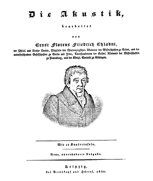 Титульный лист посмертного издания “Акустики”. Лейпциг, 1830 г.