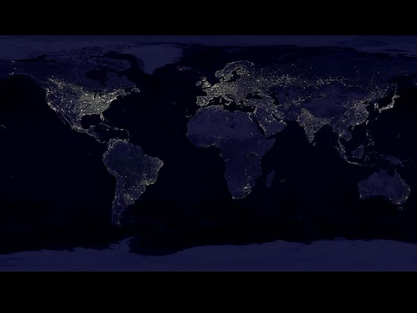 Земля ночью.