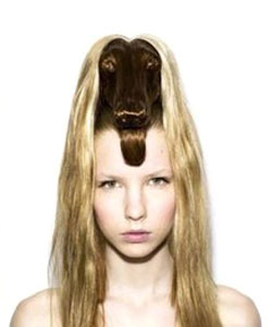 Шедевры парикмахерского искусства - прически в виде животных