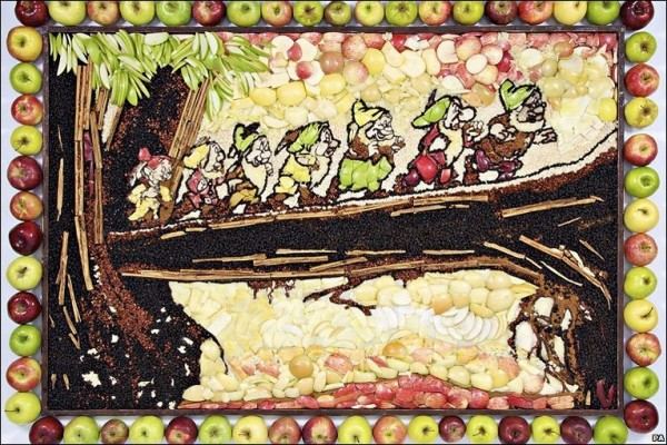 Британский художник Пруденс Стэйт обновил сцены сказки "Белоснежка и семь гномов"