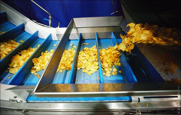 Фоторепортаж с производства картофельных чипсов