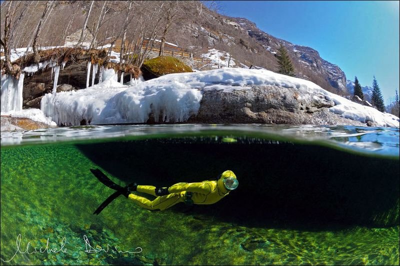 Верзаска – кристально чистая вода на глубине 15 метров 