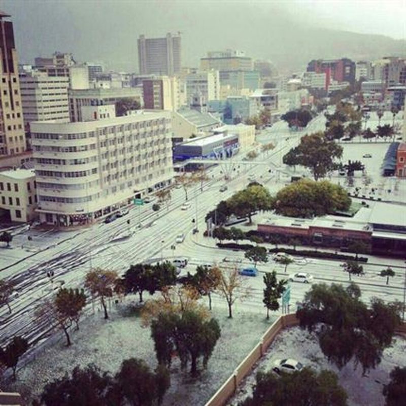 Снегопад в Кейптауне