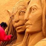Ежегодный фестиваль песчаных скульптур в бельгии