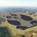 В китае заработала солнечная электростанция в форме панды