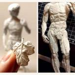 Художник воссоздал «давида» микеланджело в виде скульптуры оригами из одного листа бумаги