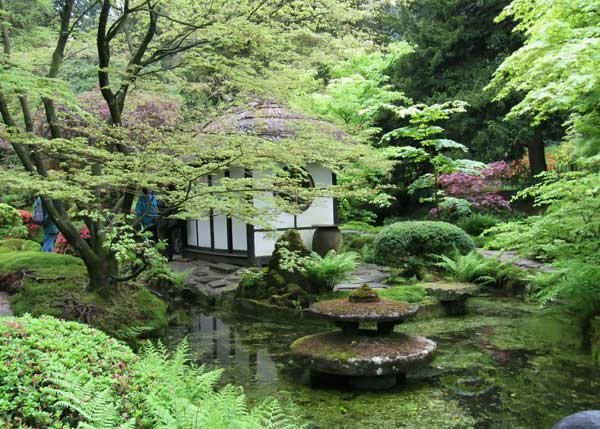  Для японского сада характерно активное использование маршрута, который подобно гиду то заставляет отвлекаться от картин сада, то фиксирует внимание на его особенно интересных местах