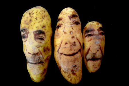 Гину Шуейри (Ginou Choueiri) рисунки на картофеле