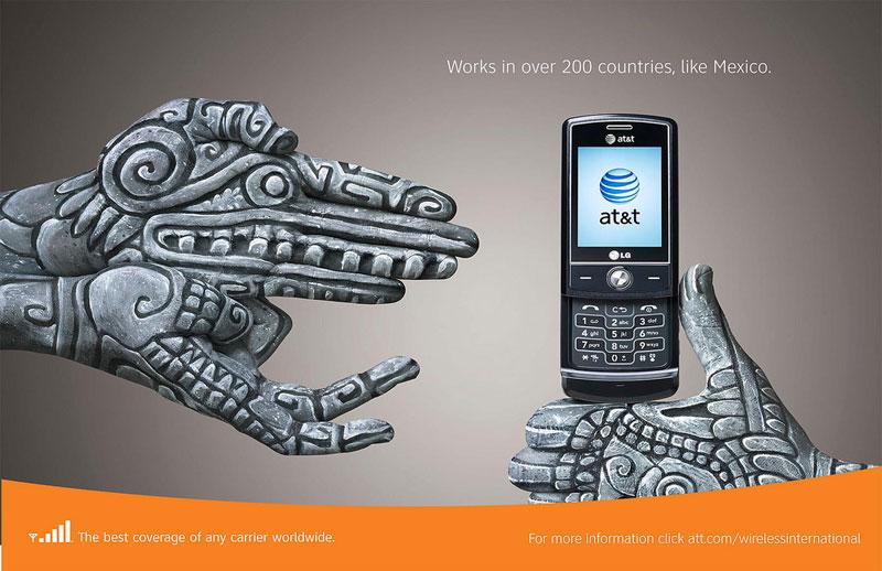 Рисунки на руках в креативной рекламе телефонов
