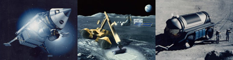 Лунные посадочные модули должны нести к месту действия не части солнечных батарей, но роботов, способных их построить. В ключевых точках за ходом возведения лунного мегакольца присматривали бы люди иллюстрации Shimizu Corporation).