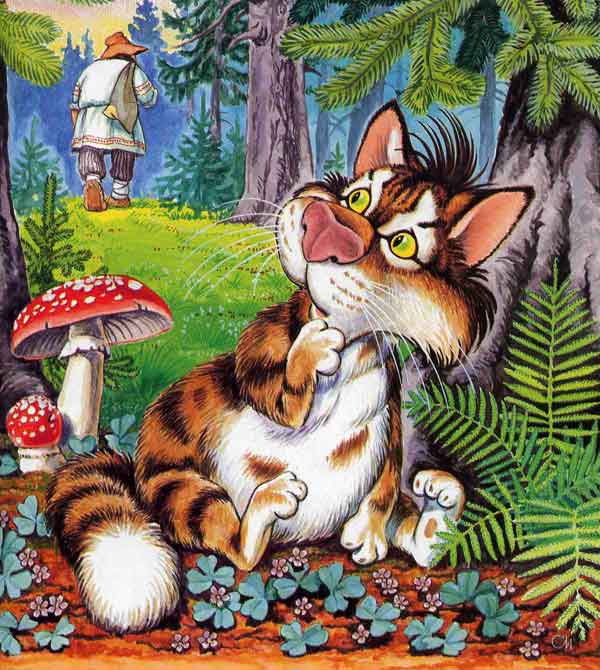 Иллюстрация к сказке Кот и лиса
