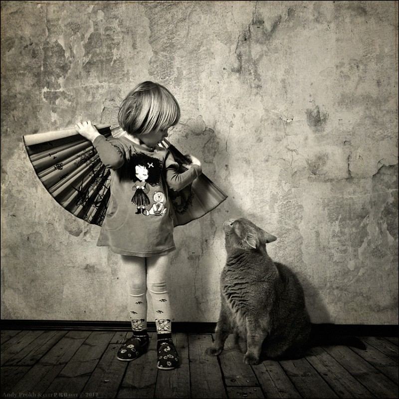 Фотопроект ''Маленькая девочка и кот Том'' от Andy Prokh