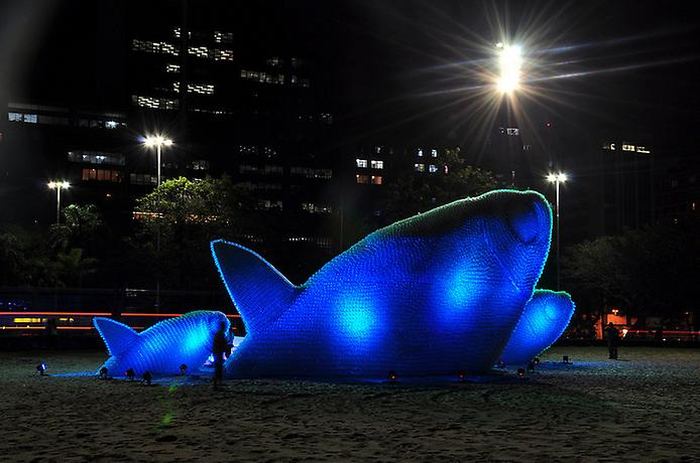 Необычный арт-проект расположен на пляже в Рио-де-Жанейро