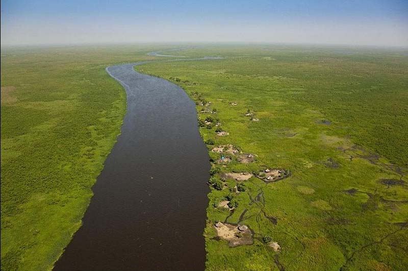 Судд — огромное болото в Южном Судане