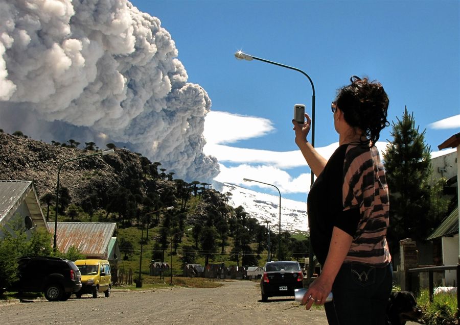 Извержение вулкана Капауэ (Copahue)