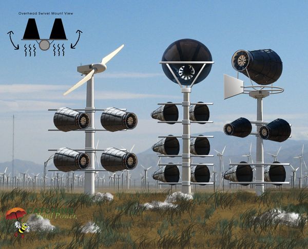 Новые конусные турбины можно устанавливать на существующие опоры. 