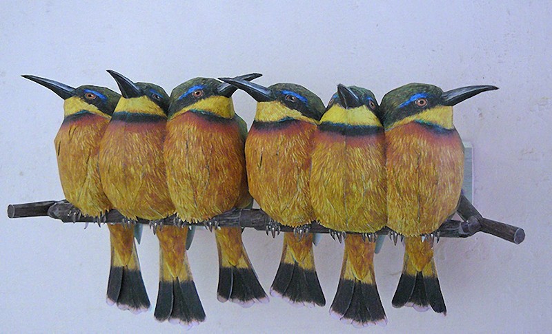 Птицы из бумаги от художника Джоан Шерфта