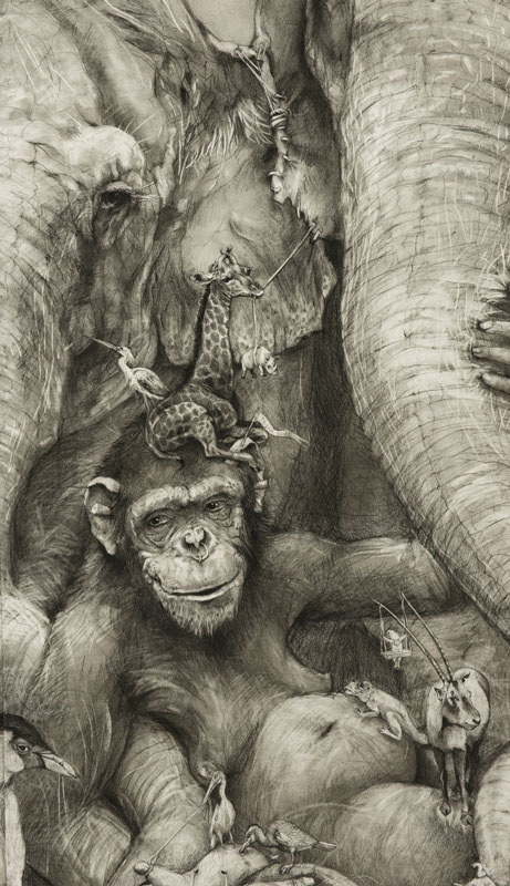 Триптих Слоны художницы Адонны Карэ
