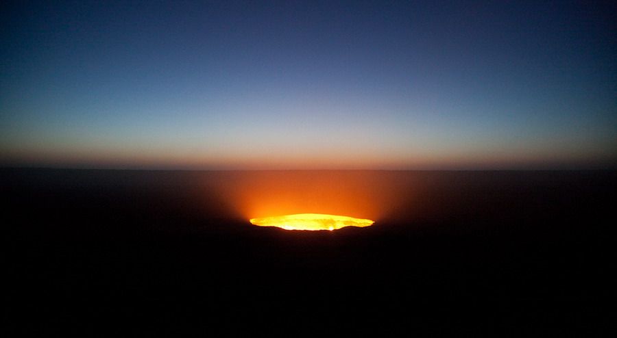 Дарваза (The Darvaza well) - газовый кратер в Туркменистане