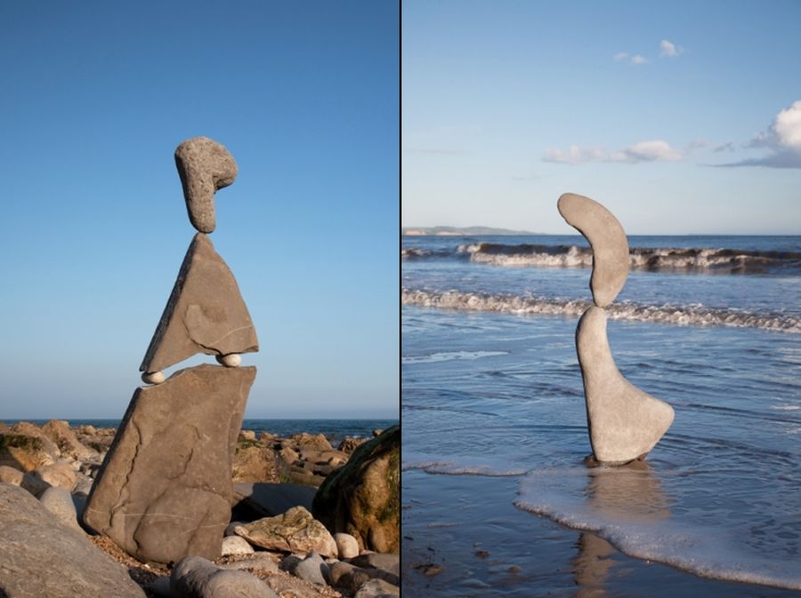 Балансирующие каменные скульптруры Андриана Грея (Adrian Gray)