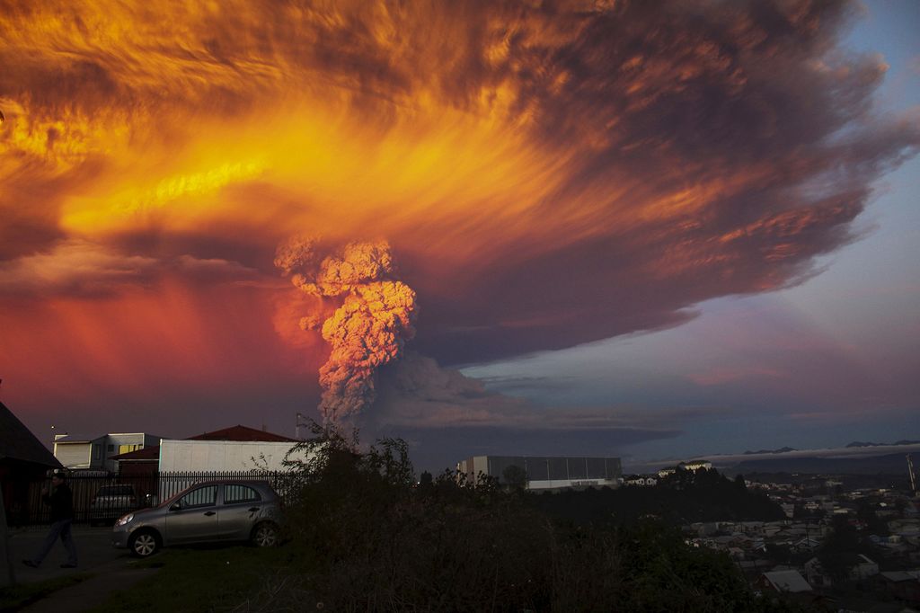 Извержение вулкана Кальбуко, Чили