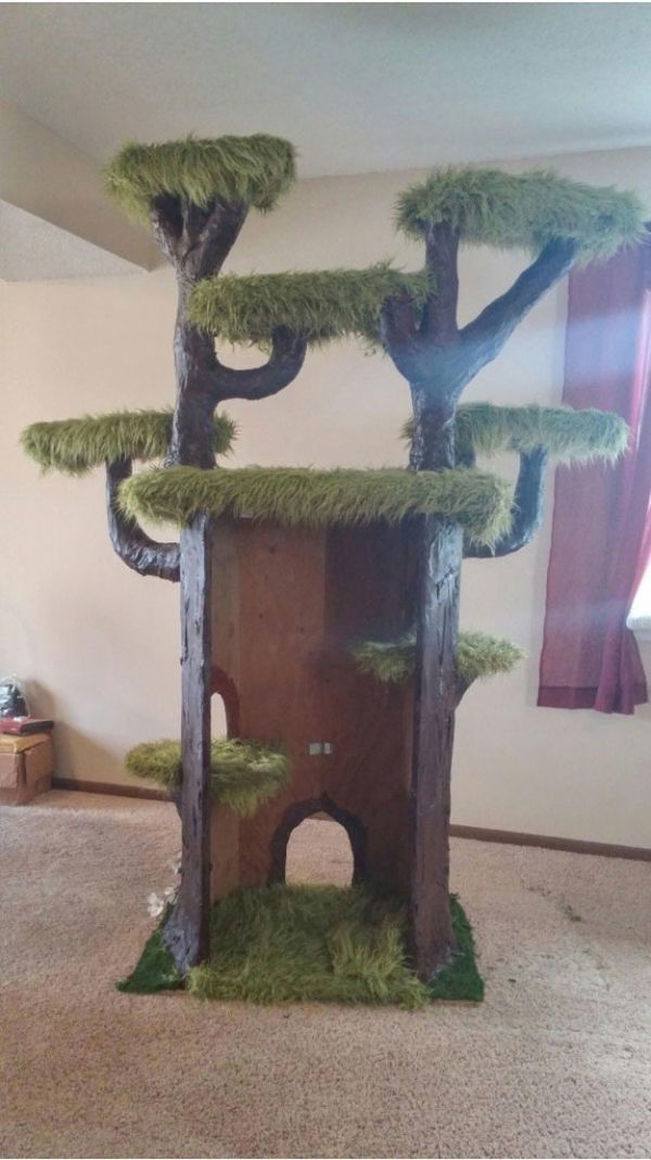 Мужчина построил шикарный дом-дерево для любимого кота