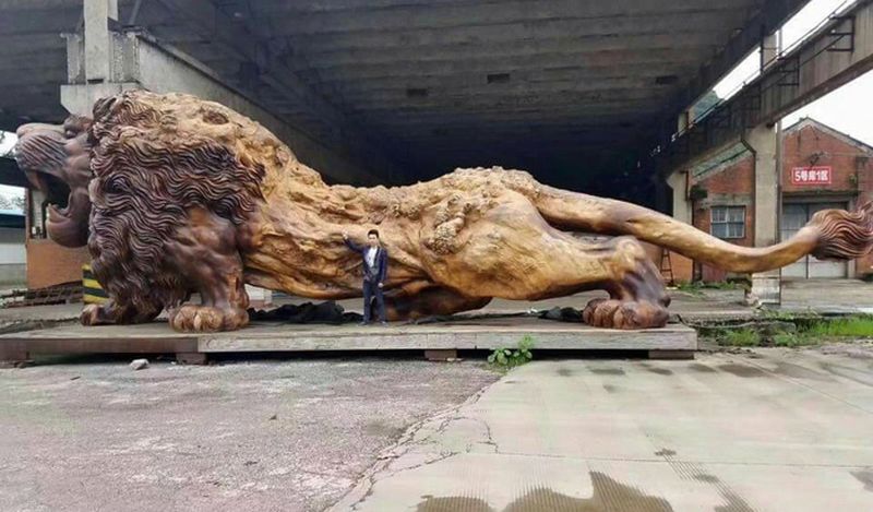 Самая большая скульптура в мире, сделанная из цельного дерева