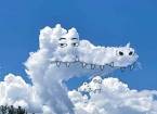 Художник каждый день превращает пушистые облака в игривых героев мультфильмов