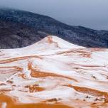 В пустыне сахара впервые за 37 лет выпал снег