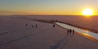 Одно из самых известных соленых озер в мире почти пересохло