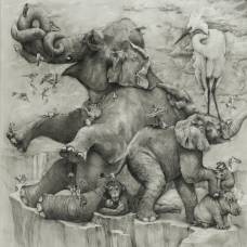 Триптих слоны художницы адонны карэ