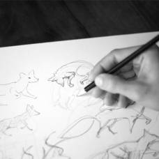 Рисунки животных одной линией от david hallangen-lake