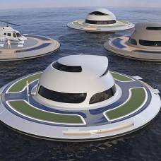 Необычный плавучий дом под названием ufo