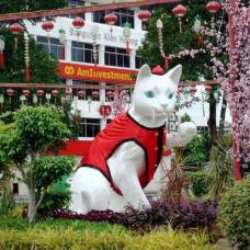 Город котов в малайзии: за что жители поставили десятки памятников животным?