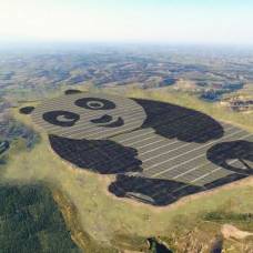 В китае заработала солнечная электростанция в форме панды