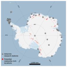 В снегах антарктиды скрываются 300 000 метеоритов