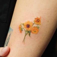 Боди-Арт: нежные акварельные татуировки
